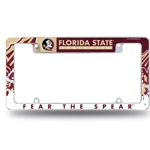 FSU Seminoles Chrome License Plate Frame Florida State University NCAA NWT